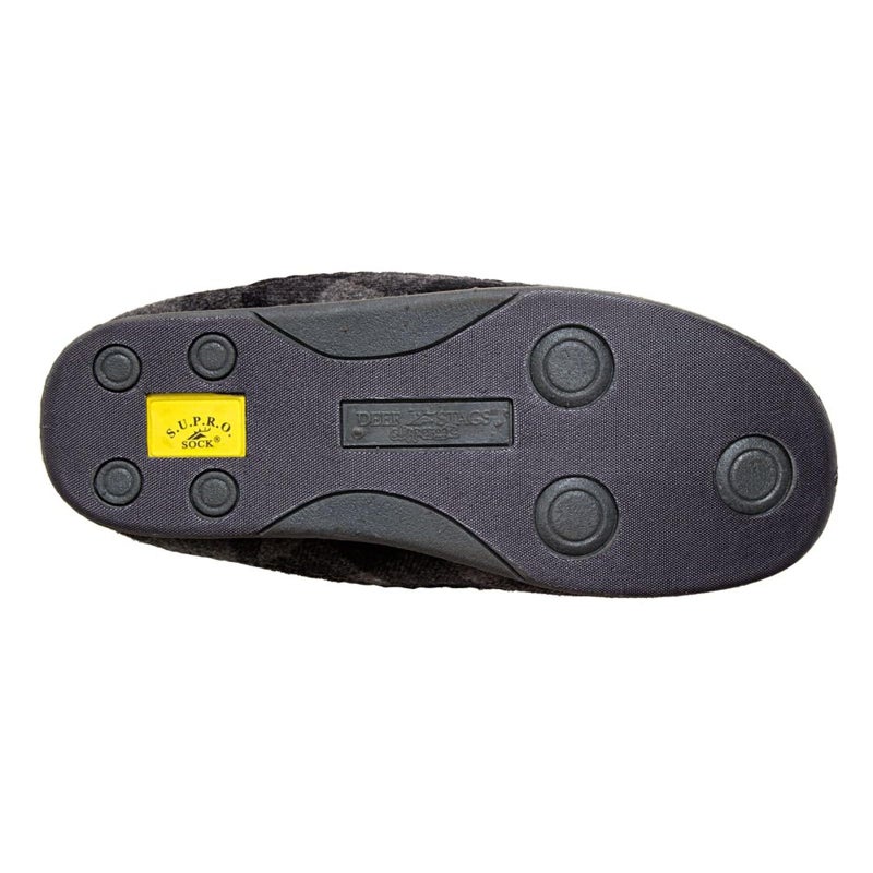 Deer Stags Unisex Nordic Fabric Slipper / Grey/Black Plaid / Men's 10 US / Medium - Image 3